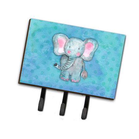 Carolines Treasures Blue Elepant Watercolor Leash or Key Holder BB7372TH68